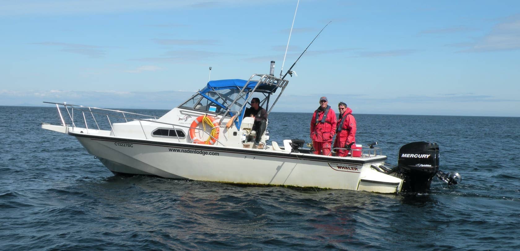 Fishing for halibut on boat near Haida Gwaii