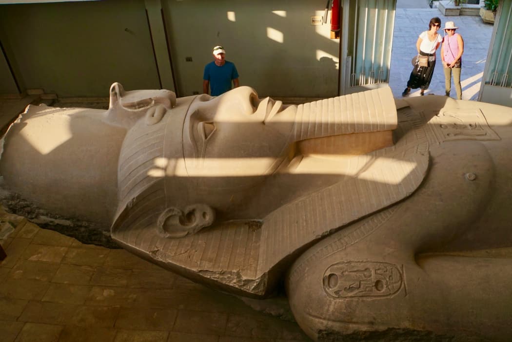 Large sculpted pharaoh