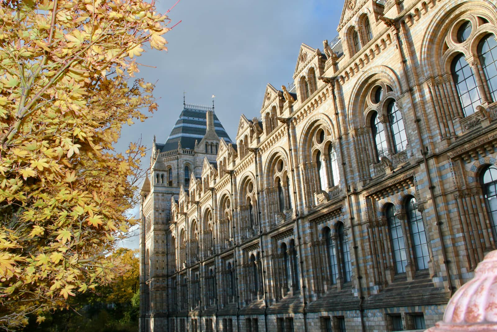 Old Victoria style building with sun shining on it