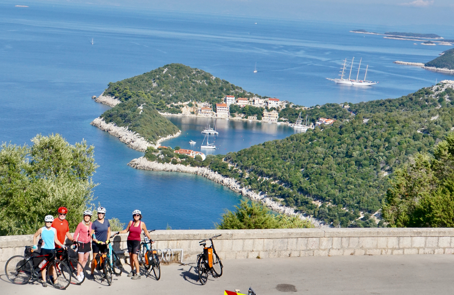 cyclists in Croatia